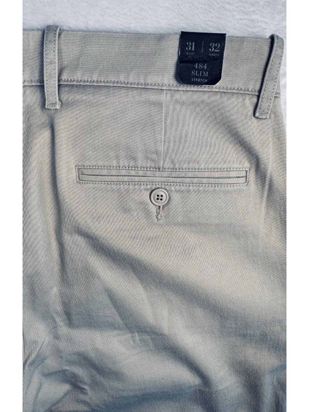 J.Crew Mens 484 Slim-fit Stretch Chino Weathered Pant Flat Front 31x32 NWT AR885 - Picture 7 of 15